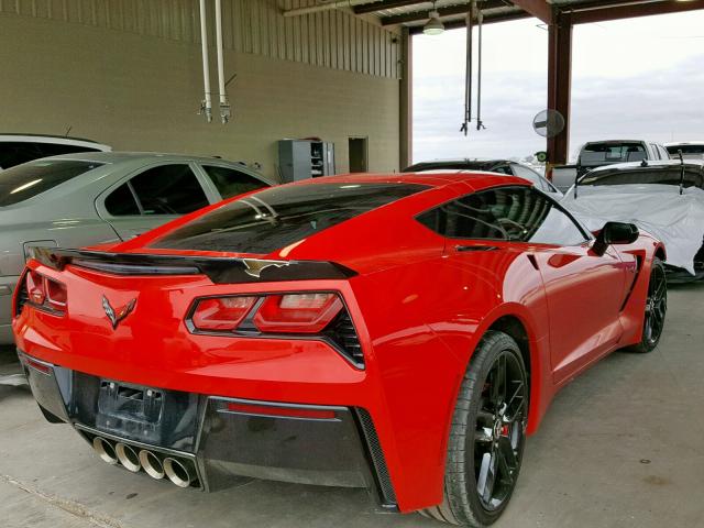 1G1YK2D70E5117676 - 2014 CHEVROLET CORVETTE S RED photo 4