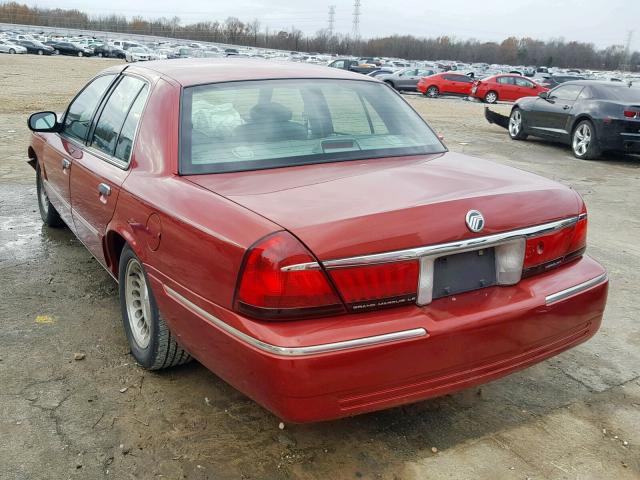 2MEFM75W1YX640573 - 2000 MERCURY GRAND MARQ MAROON photo 3