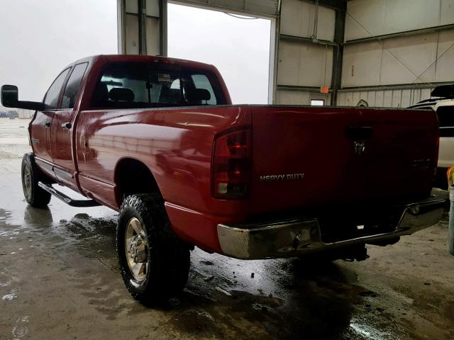 3D7KS28C06G196724 - 2006 DODGE RAM 2500 S RED photo 3