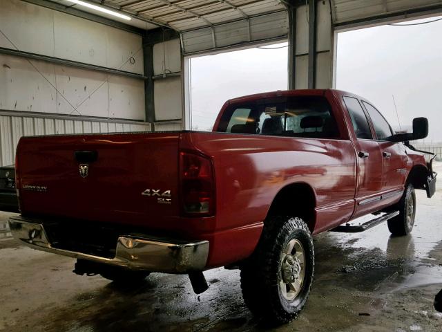 3D7KS28C06G196724 - 2006 DODGE RAM 2500 S RED photo 4