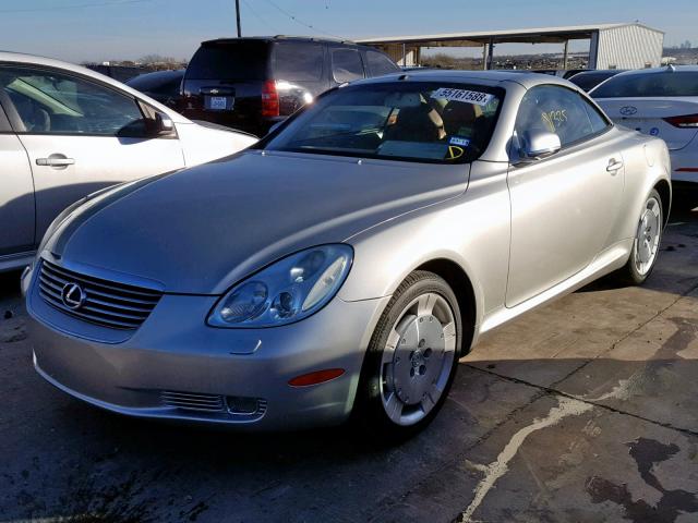 JTHFN48Y940051577 - 2004 LEXUS SC 430 SILVER photo 2