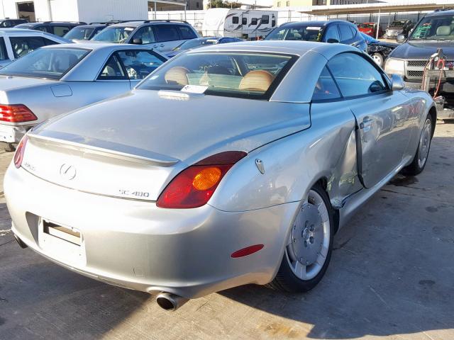 JTHFN48Y940051577 - 2004 LEXUS SC 430 SILVER photo 4