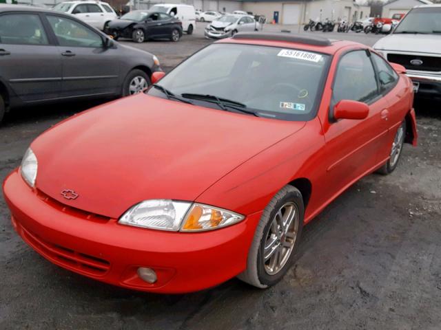 1G1JH12F927424090 - 2002 CHEVROLET CAVALIER L RED photo 2