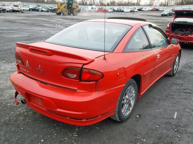 1G1JH12F927424090 - 2002 CHEVROLET CAVALIER L RED photo 4