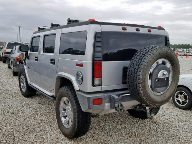 5GRGN83219H102593 - 2009 HUMMER H2 LUXURY SILVER photo 3