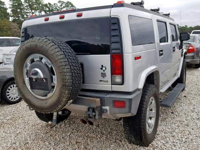 5GRGN83219H102593 - 2009 HUMMER H2 LUXURY SILVER photo 4