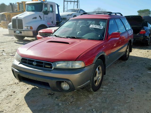 4S3BG6853V7612876 - 1997 SUBARU LEGACY OUT RED photo 2