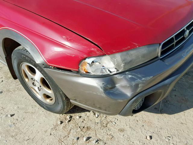 4S3BG6853V7612876 - 1997 SUBARU LEGACY OUT RED photo 9