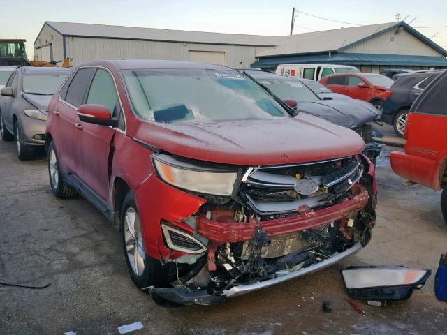 2FMPK4J81GBB73888 - 2016 FORD EDGE SEL RED photo 1