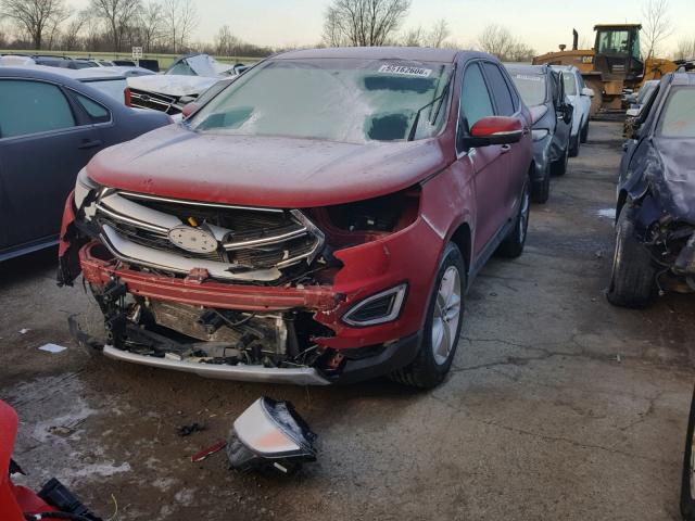 2FMPK4J81GBB73888 - 2016 FORD EDGE SEL RED photo 2