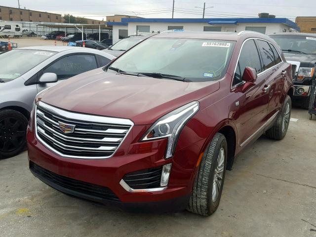 1GYKNBRS6HZ107680 - 2017 CADILLAC XT5 LUXURY RED photo 2