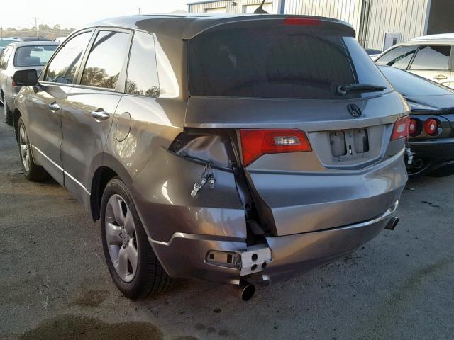 5J8TB18557A002507 - 2007 ACURA RDX TECHNO GRAY photo 3