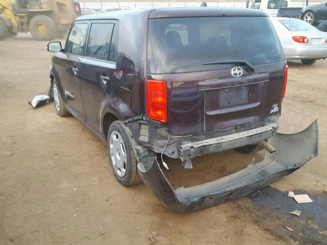 JTLKE50E381046256 - 2008 TOYOTA SCION XB MAROON photo 3