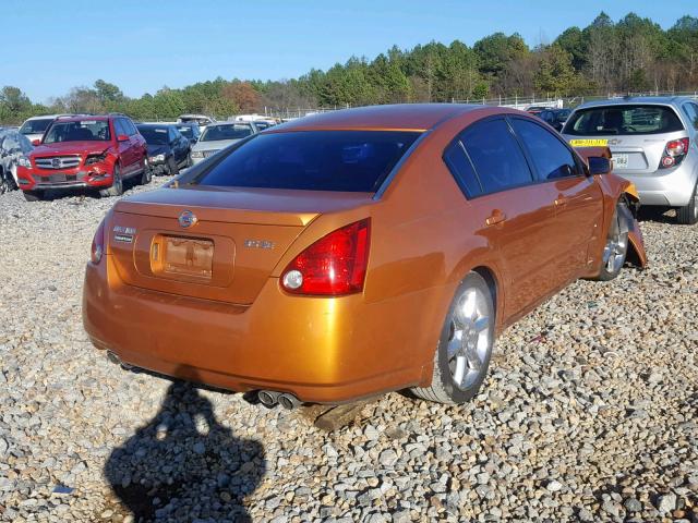 1N4BA41E84C829447 - 2004 NISSAN MAXIMA SE ORANGE photo 4