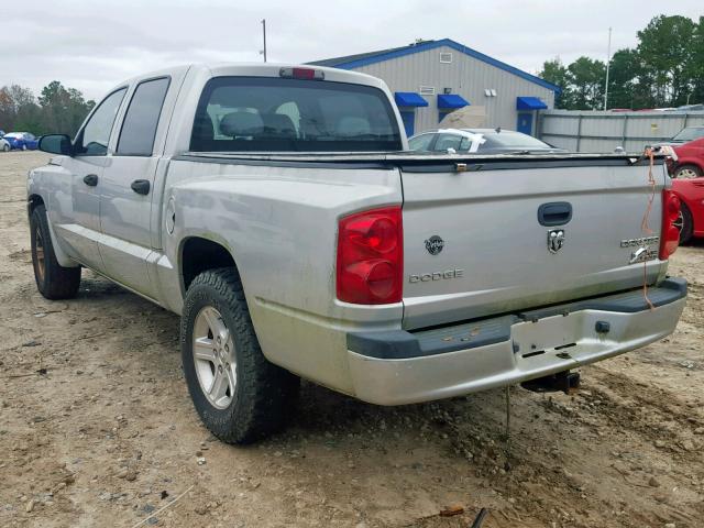 1D7RE3GK5BS549563 - 2011 DODGE DAKOTA SLT SILVER photo 3