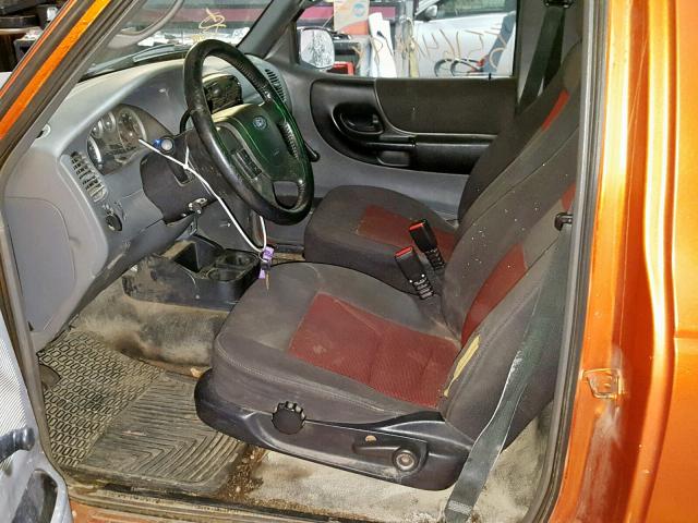 1FTYR10U15PA69506 - 2005 FORD RANGER ORANGE photo 5