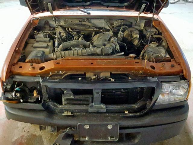 1FTYR10U15PA69506 - 2005 FORD RANGER ORANGE photo 7