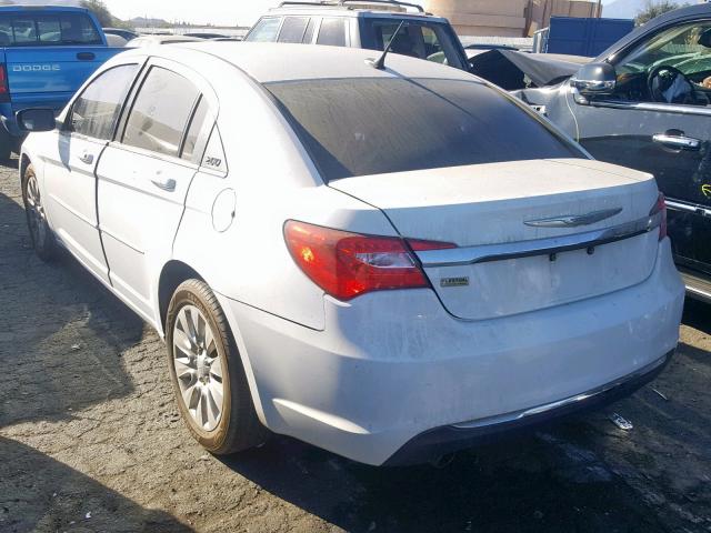 1C3CCBAG2CN246328 - 2012 CHRYSLER 200 LX WHITE photo 3