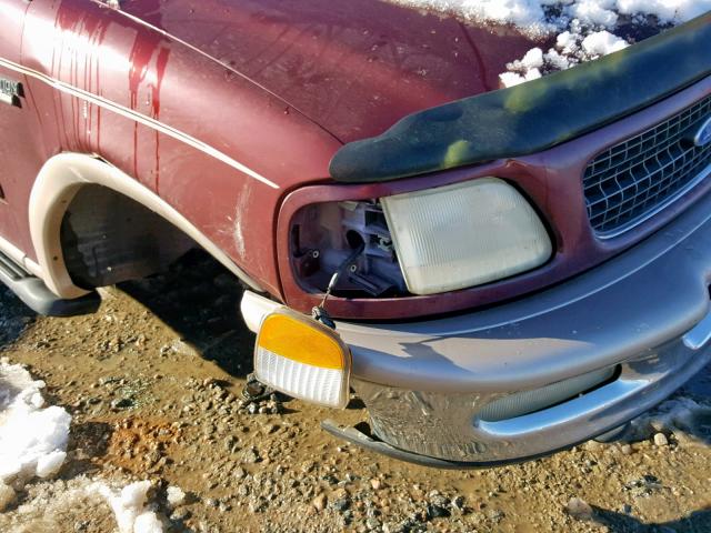 1FMFU18L5VLB66745 - 1997 FORD EXPEDITION RED photo 9