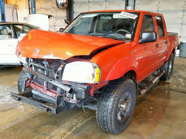 1N6ED27T24C407776 - 2004 NISSAN FRONTIER C RED photo 2