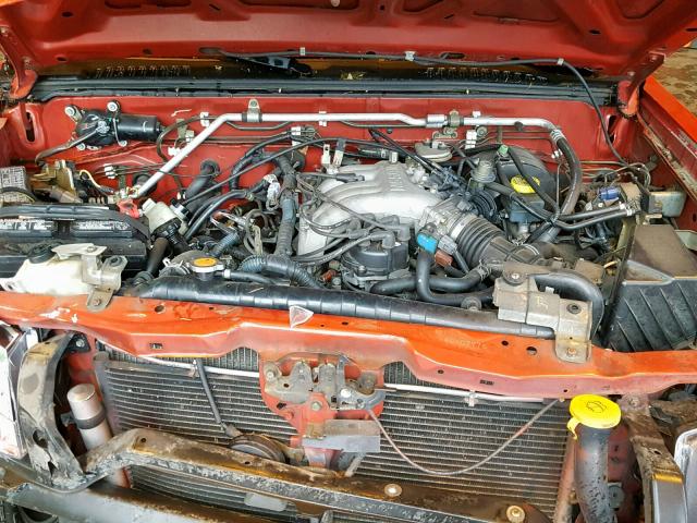 1N6ED27T24C407776 - 2004 NISSAN FRONTIER C RED photo 7