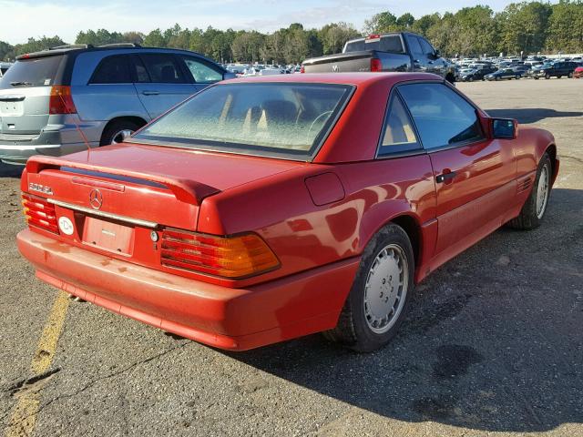 WDBFA61EXMF023971 - 1991 MERCEDES-BENZ 300 SL RED photo 4