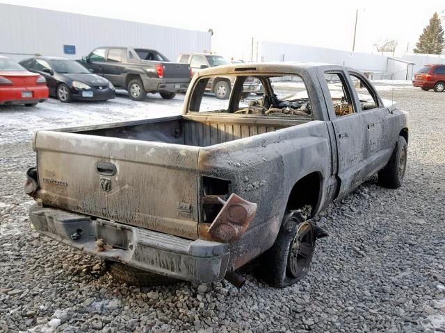 1D3HW38N98S581556 - 2008 DODGE DAKOTA SXT BURN photo 4