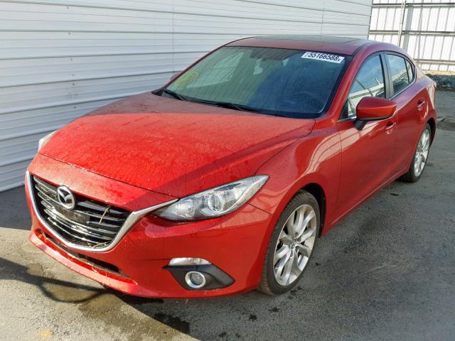 JM1BM1W35G1339541 - 2016 MAZDA 3 TOURING RED photo 2