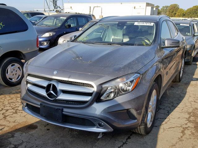 WDCTG4GB4GJ247012 - 2016 MERCEDES-BENZ GLA 250 4M GRAY photo 2