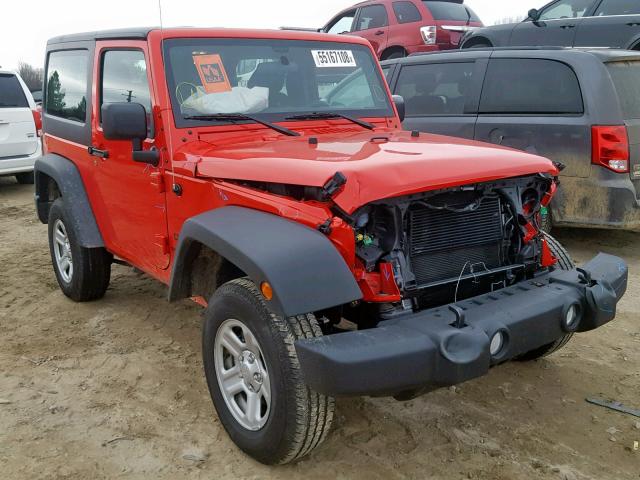 1C4AJWAGXHL742321 - 2017 JEEP WRANGLER S RED photo 1