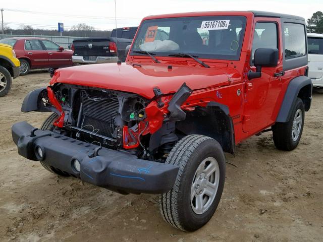 1C4AJWAGXHL742321 - 2017 JEEP WRANGLER S RED photo 2