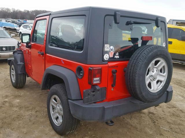 1C4AJWAGXHL742321 - 2017 JEEP WRANGLER S RED photo 3