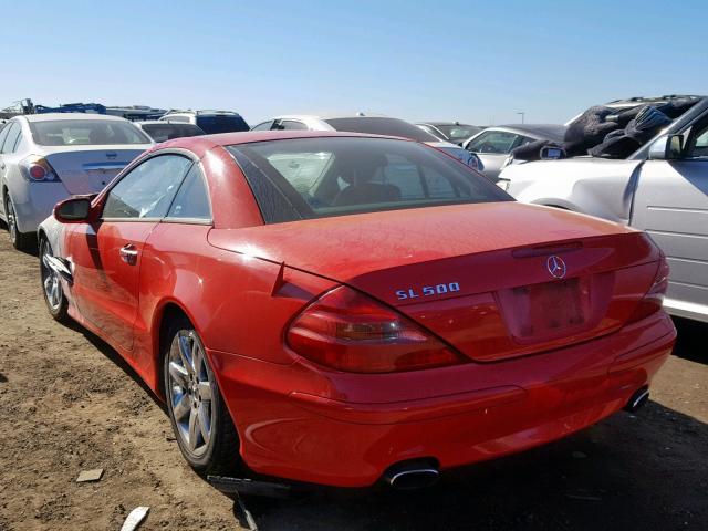 WDBSK75F23F007329 - 2003 MERCEDES-BENZ SL 500R RED photo 3