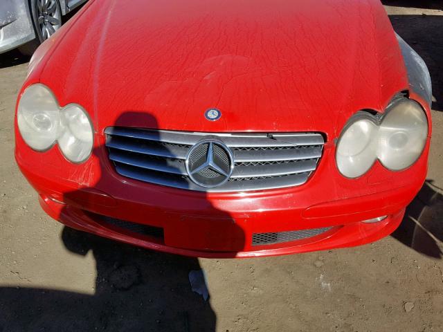 WDBSK75F23F007329 - 2003 MERCEDES-BENZ SL 500R RED photo 7