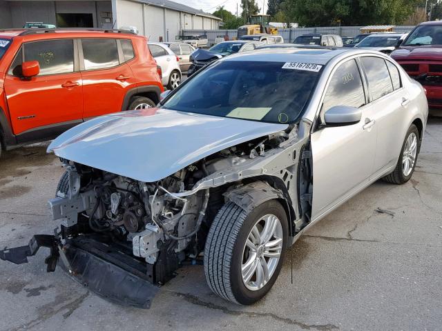 JN1CV6AR7DM354971 - 2013 INFINITI G37 SILVER photo 2