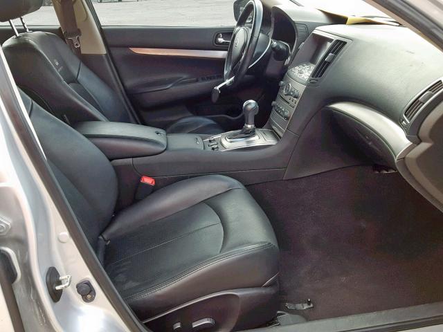 JN1CV6AR7DM354971 - 2013 INFINITI G37 SILVER photo 5