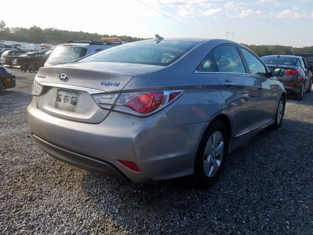 KMHEC4A43CA022204 - 2012 HYUNDAI SONATA HYB SILVER photo 4