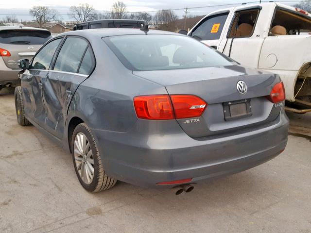 3VWLX7AJ4CM301054 - 2012 VOLKSWAGEN JETTA SEL GRAY photo 3