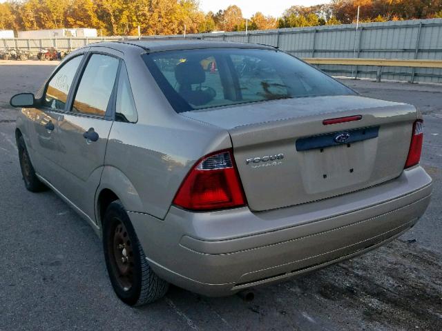 1FAFP34N37W234255 - 2007 FORD FOCUS ZX4 TAN photo 3