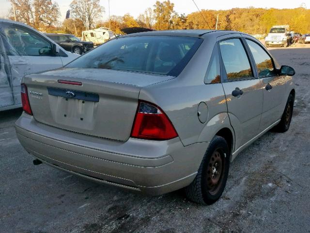 1FAFP34N37W234255 - 2007 FORD FOCUS ZX4 TAN photo 4