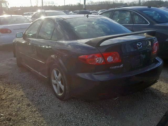 1YVHP80D745N26872 - 2004 MAZDA 6 S BLACK photo 3