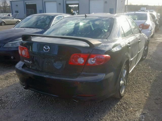 1YVHP80D745N26872 - 2004 MAZDA 6 S BLACK photo 4