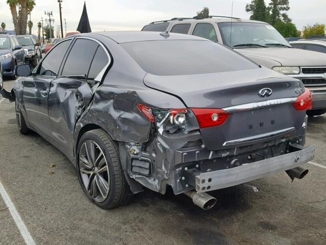 JN1BV7AP4FM332509 - 2015 INFINITI Q50 BASE GRAY photo 3