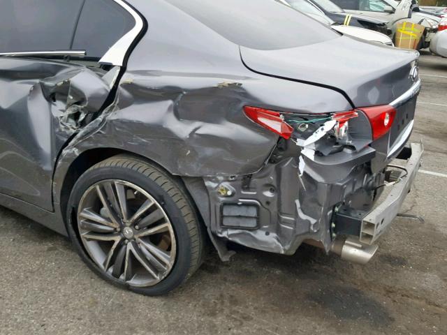 JN1BV7AP4FM332509 - 2015 INFINITI Q50 BASE GRAY photo 9