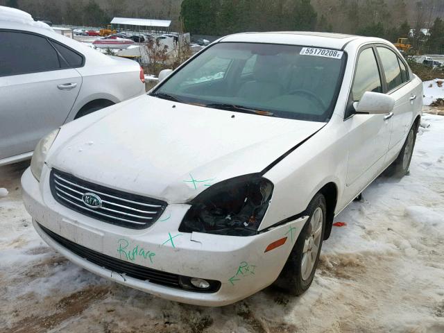 KNAGE123365051398 - 2006 KIA OPTIMA LX WHITE photo 2