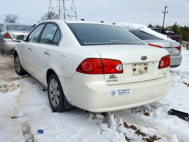 KNAGE123365051398 - 2006 KIA OPTIMA LX WHITE photo 3