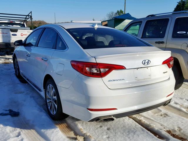 5NPE34AF3HH585369 - 2017 HYUNDAI SONATA SPO WHITE photo 3