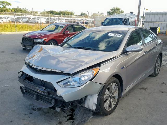 KMHEC4A44DA092411 - 2013 HYUNDAI SONATA HYB GRAY photo 2