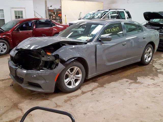 2C3CDXBG7KH653254 - 2019 DODGE CHARGER SX GRAY photo 2