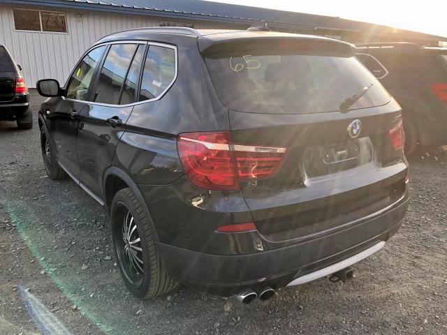 5UXWX7C56BL731179 - 2011 BMW X3 XDRIVE3 BLACK photo 3